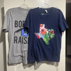 Lot of 2 Women’s Texas Graphic shirts size large
